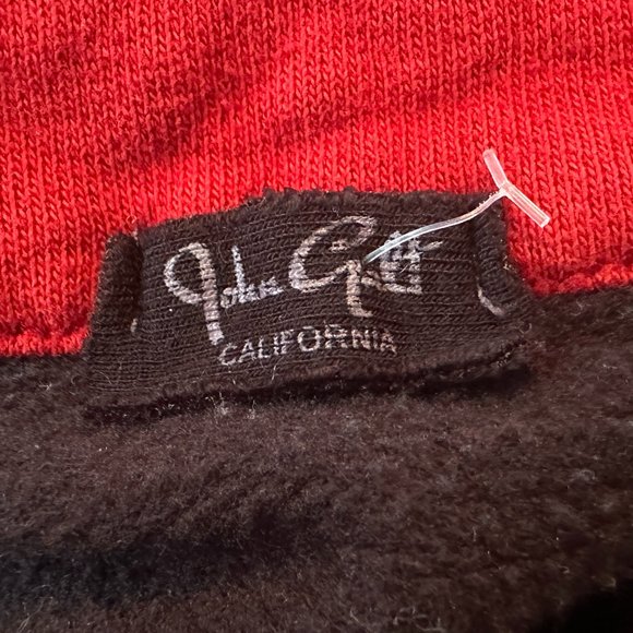 Navy and Red J. Galt Quarter Zip Pullover Sweatshirt - Picture 3 of 3